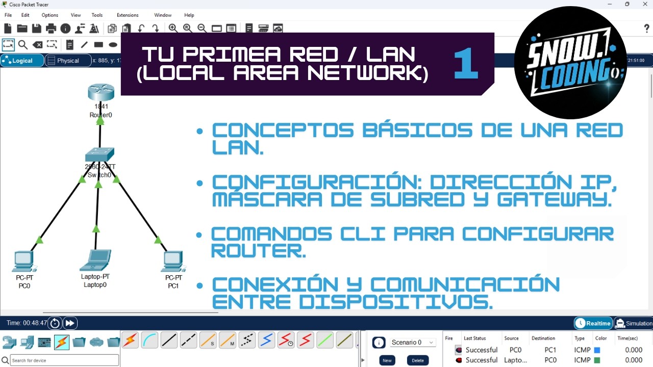 Tu primera red LAN en Cisco Packet Tracer